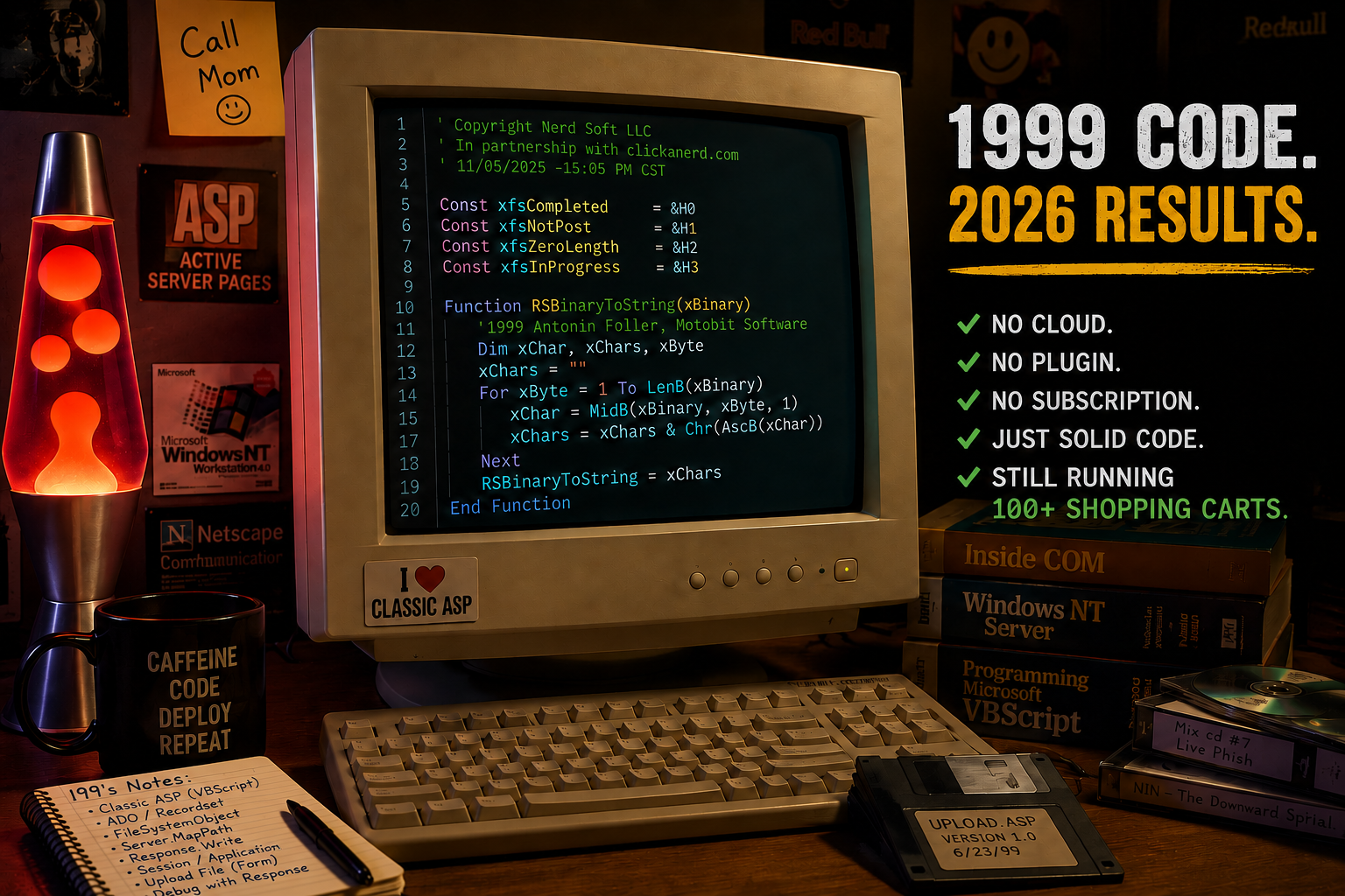 Click A Nerd Classic ASP Programmer | Legacy ASP, VBScript & IIS Development ...